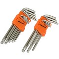 Dynamic 22Pcs SAE & Metric Ball End Long Hex Key Set, 3/64"-3/8" & 1.5mm-10mm D043212